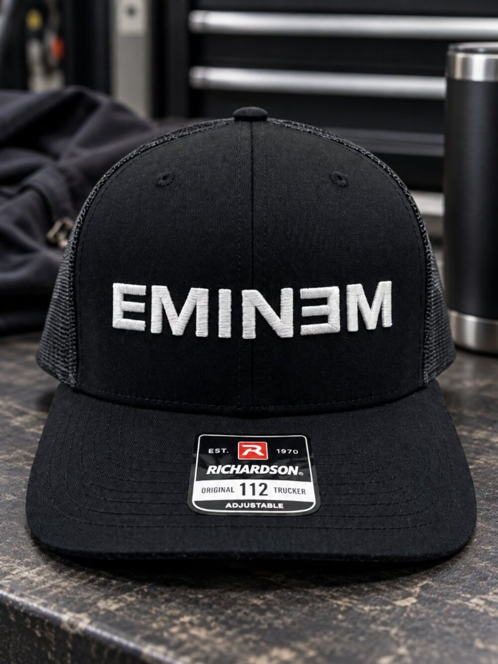 Retro Eminem Hat Backward E Shady Blackout Richardson 112 Snapback Cap USA Y2K